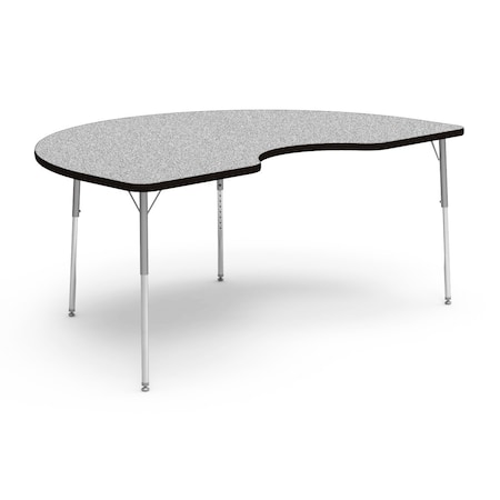 Virco 48 in. W, 72 in. L, 22-30 in. H, Grey Nebula Top / Black Edge 48KID72